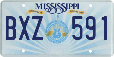 MS license plate BXZ591