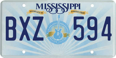 MS license plate BXZ594
