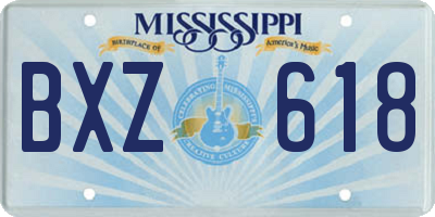 MS license plate BXZ618
