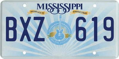 MS license plate BXZ619
