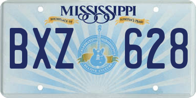 MS license plate BXZ628