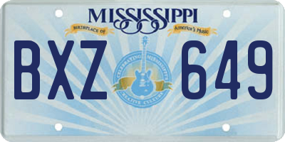 MS license plate BXZ649