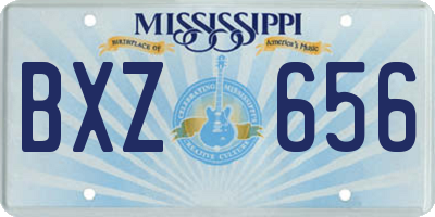 MS license plate BXZ656