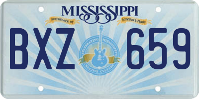 MS license plate BXZ659