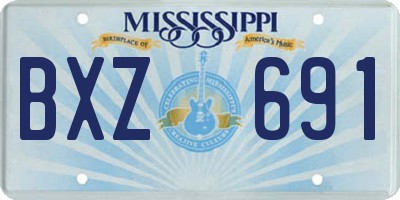 MS license plate BXZ691