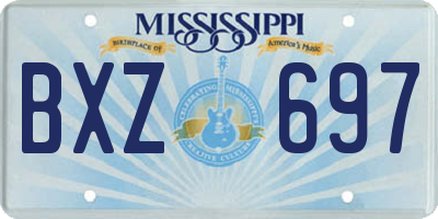 MS license plate BXZ697