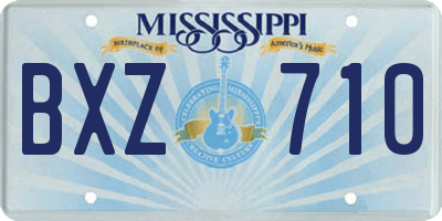 MS license plate BXZ710