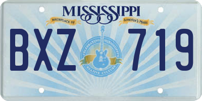 MS license plate BXZ719