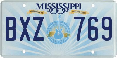 MS license plate BXZ769