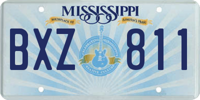MS license plate BXZ811