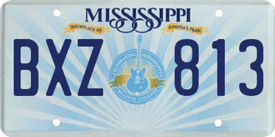 MS license plate BXZ813