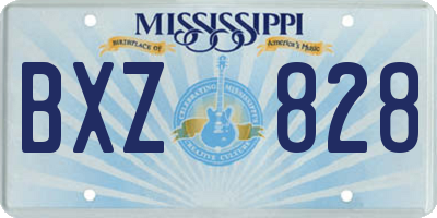 MS license plate BXZ828