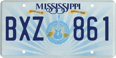 MS license plate BXZ861