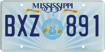 MS license plate BXZ891