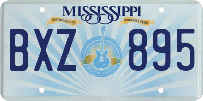 MS license plate BXZ895