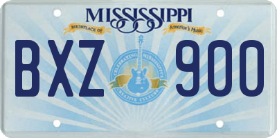 MS license plate BXZ900