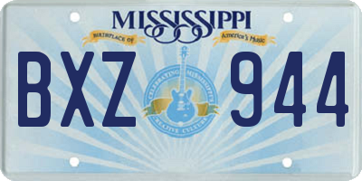MS license plate BXZ944