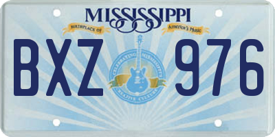 MS license plate BXZ976