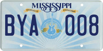 MS license plate BYA008