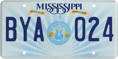 MS license plate BYA024