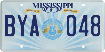 MS license plate BYA048