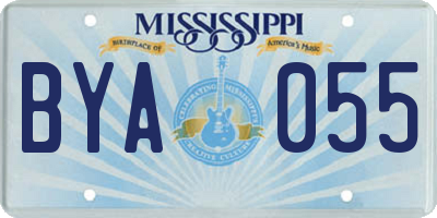 MS license plate BYA055