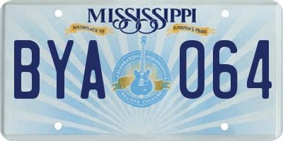 MS license plate BYA064