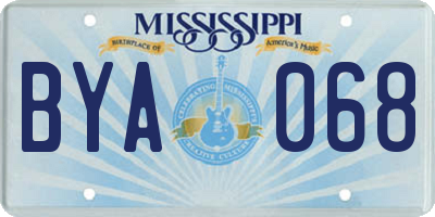 MS license plate BYA068