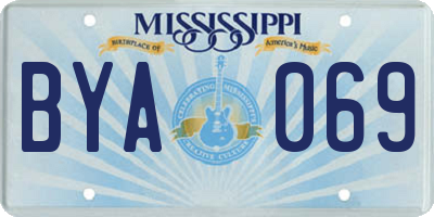 MS license plate BYA069
