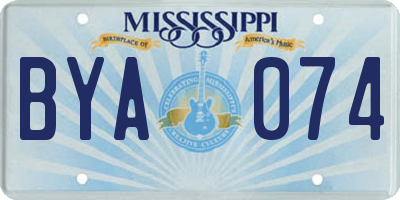 MS license plate BYA074