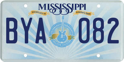 MS license plate BYA082