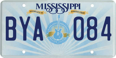 MS license plate BYA084