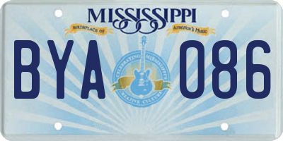 MS license plate BYA086