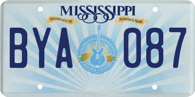 MS license plate BYA087