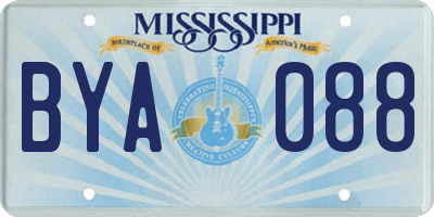 MS license plate BYA088