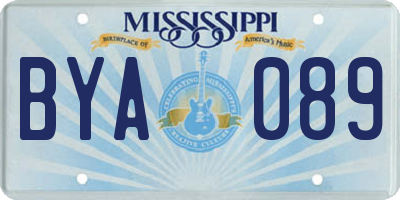 MS license plate BYA089