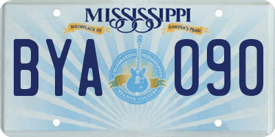 MS license plate BYA090