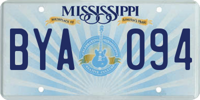 MS license plate BYA094