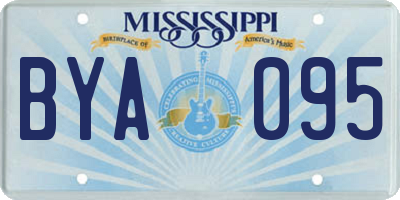 MS license plate BYA095