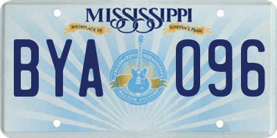 MS license plate BYA096