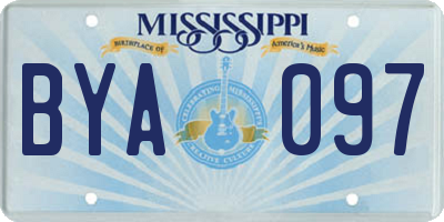 MS license plate BYA097