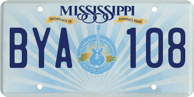 MS license plate BYA108