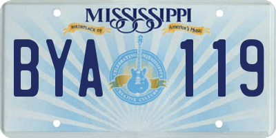 MS license plate BYA119