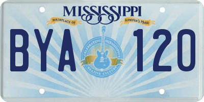 MS license plate BYA120
