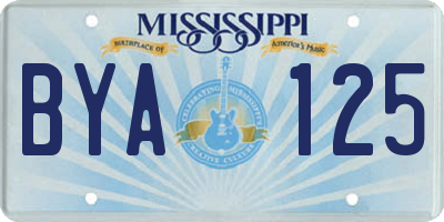 MS license plate BYA125