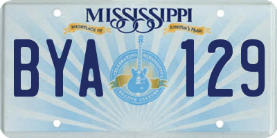 MS license plate BYA129