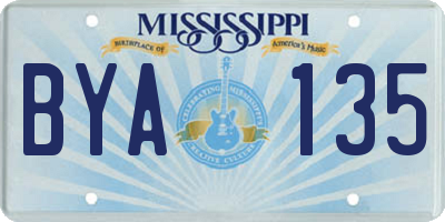 MS license plate BYA135