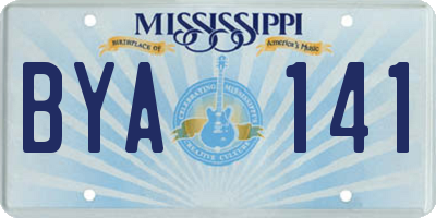 MS license plate BYA141