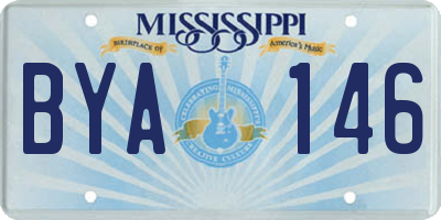 MS license plate BYA146