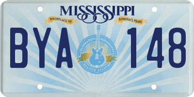 MS license plate BYA148